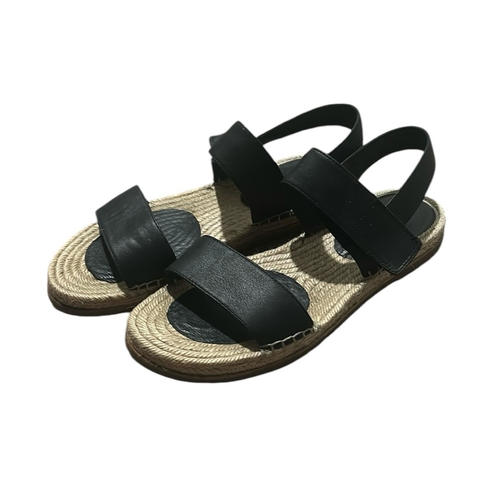 Eileen Fisher Black Espadrilles adjustable strap women’s size 9